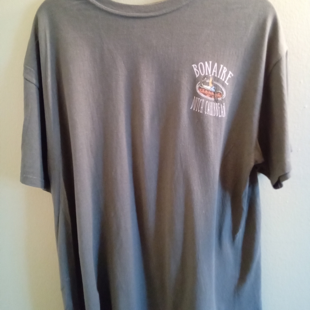 Mens L The Duck Company Bonaire Men's Gray Short Sleeve Tee Relaxed Fit